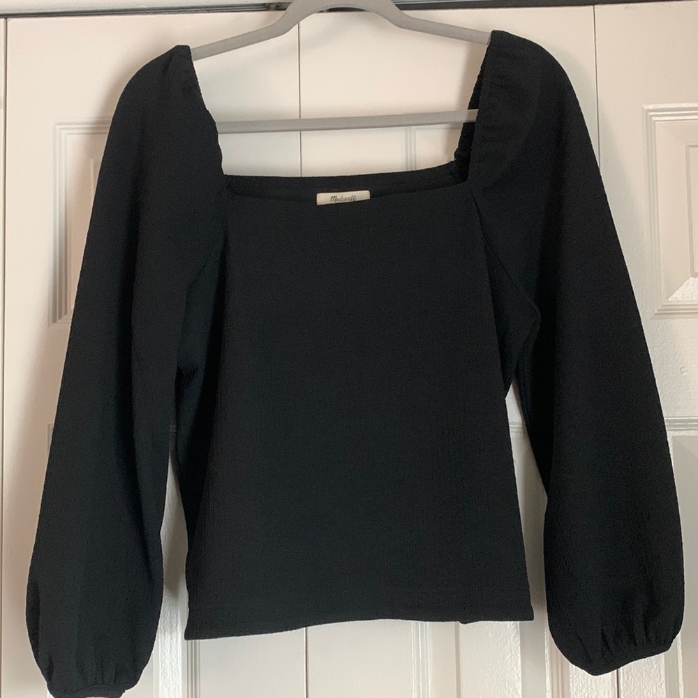 Madewell square neck black too, size medium.